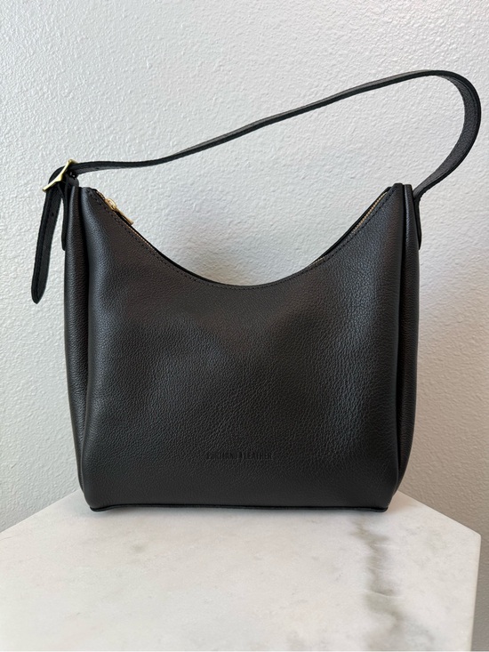 Portland Leather Handbags - Portland Leather Goods Medium Aspen Shoulder Bag Pebbled Black NWOT